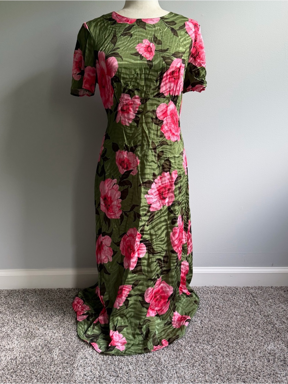 NWT Monsoon Floral Short Sleeve Maxi Dress Women’s Size 8